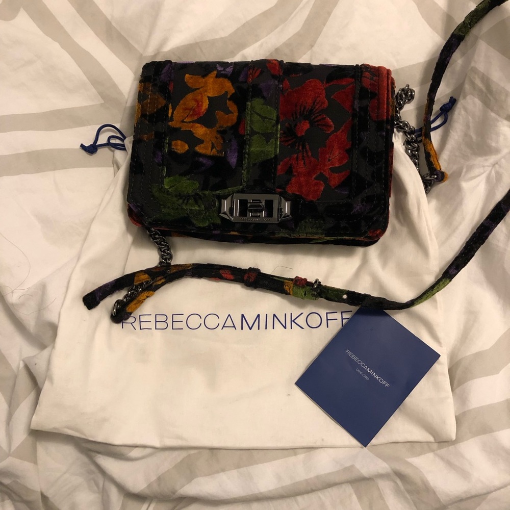 Rebecca Minkoff Love Floral Velvet Crossbody